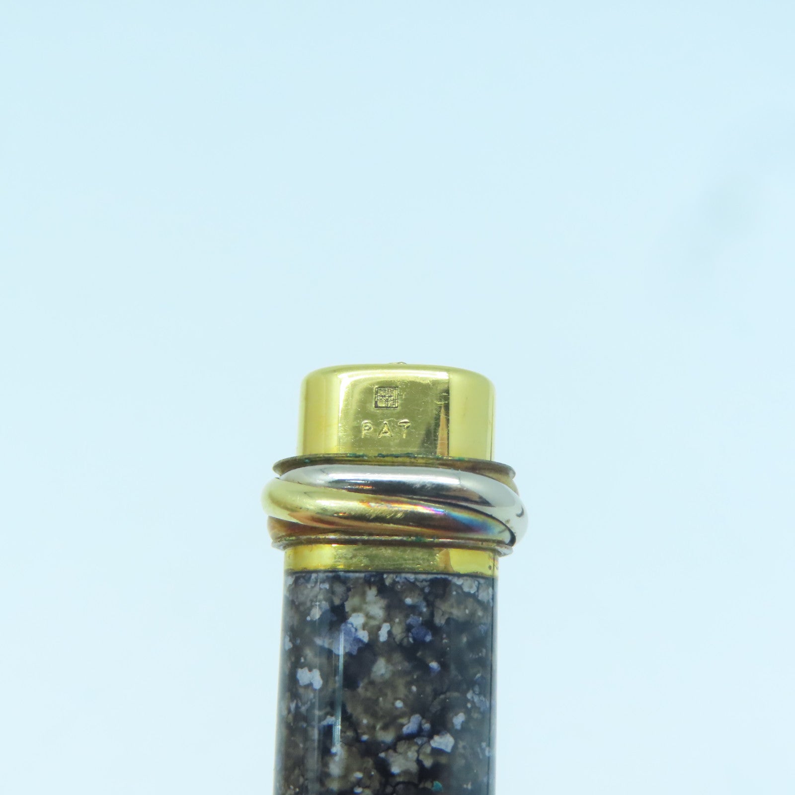 CARTIER 金屬Pen藍色墨水原子筆黑色/金色