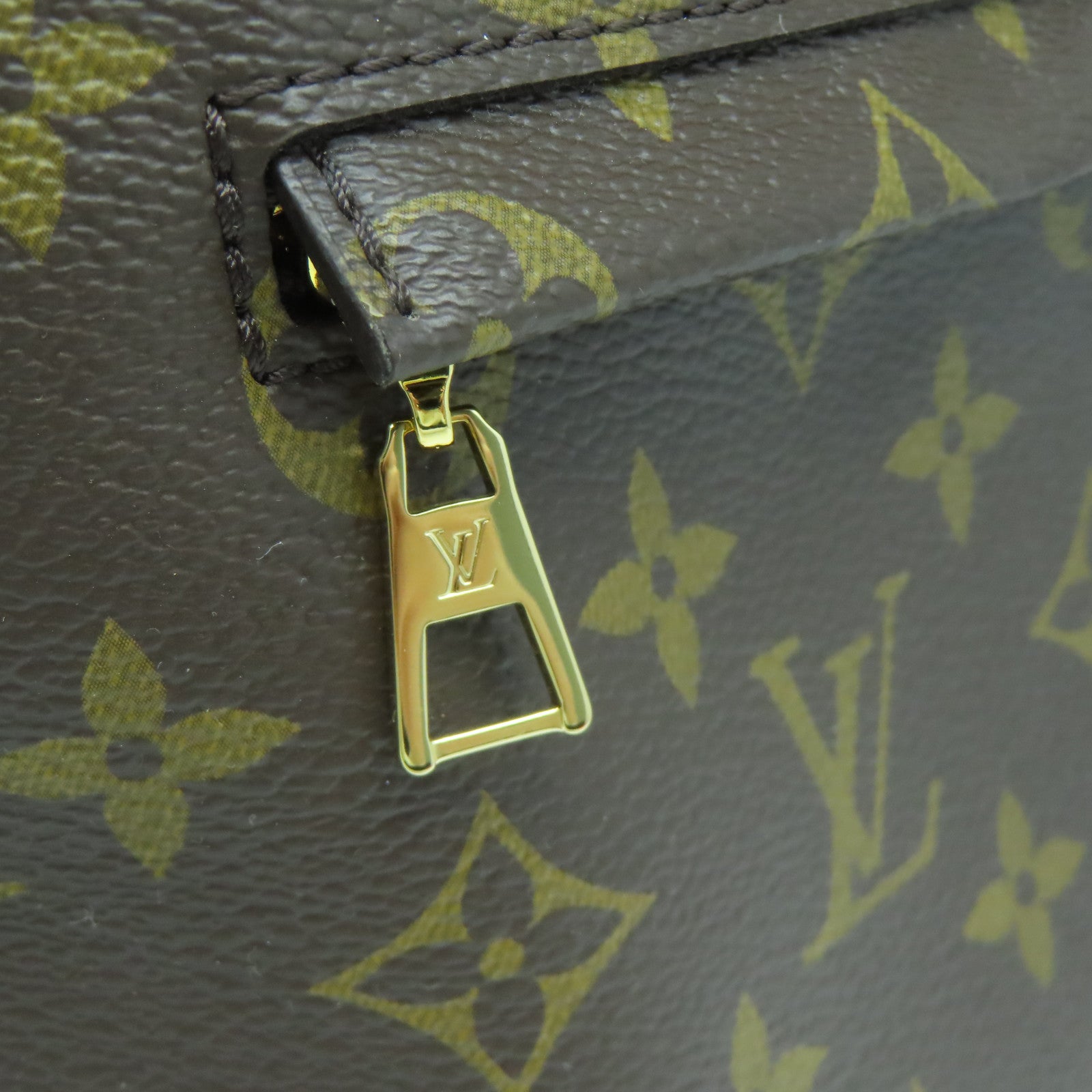 LOUIS VUITTON Monogram Montsouris PM金扣背包啡色