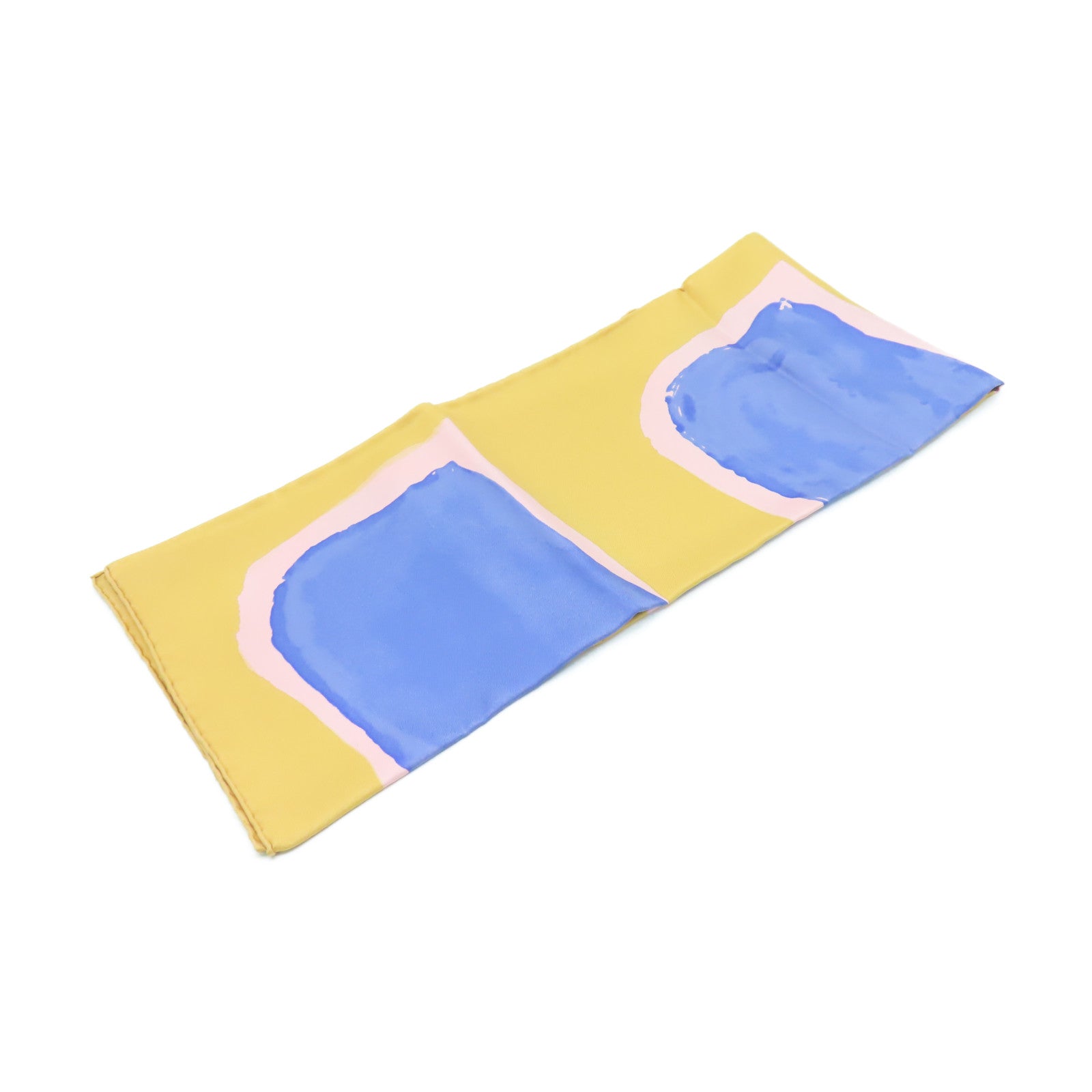 HERMES 【激減優惠】絲質Scarf 90x90絲巾黃色/紫色