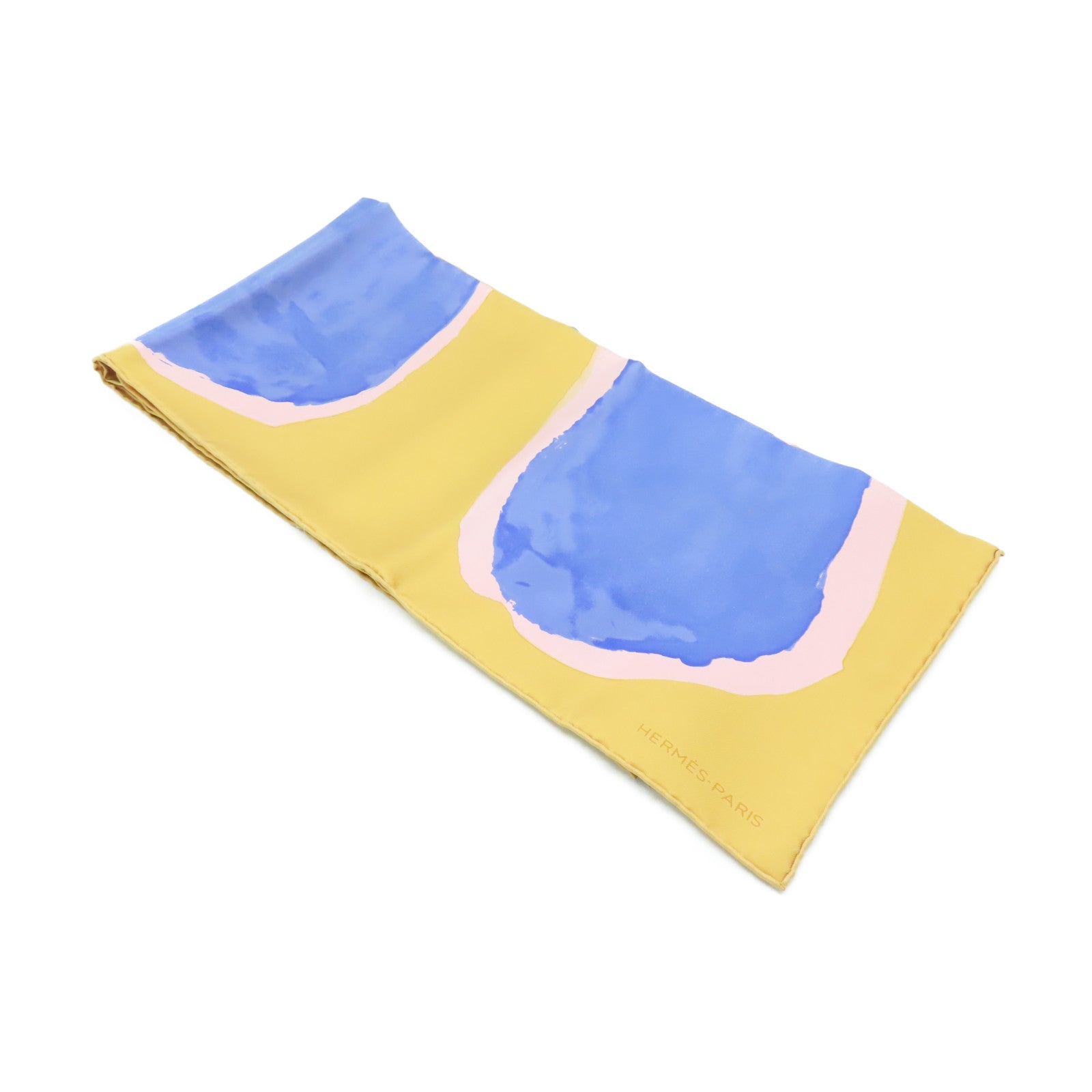 HERMES 【激減優惠】絲質Scarf 90x90絲巾黃色/紫色