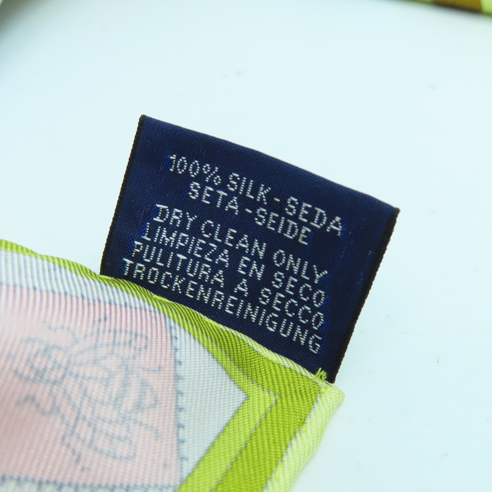 HERMES 絲質Scarf 90x90絲巾藍色/黃色