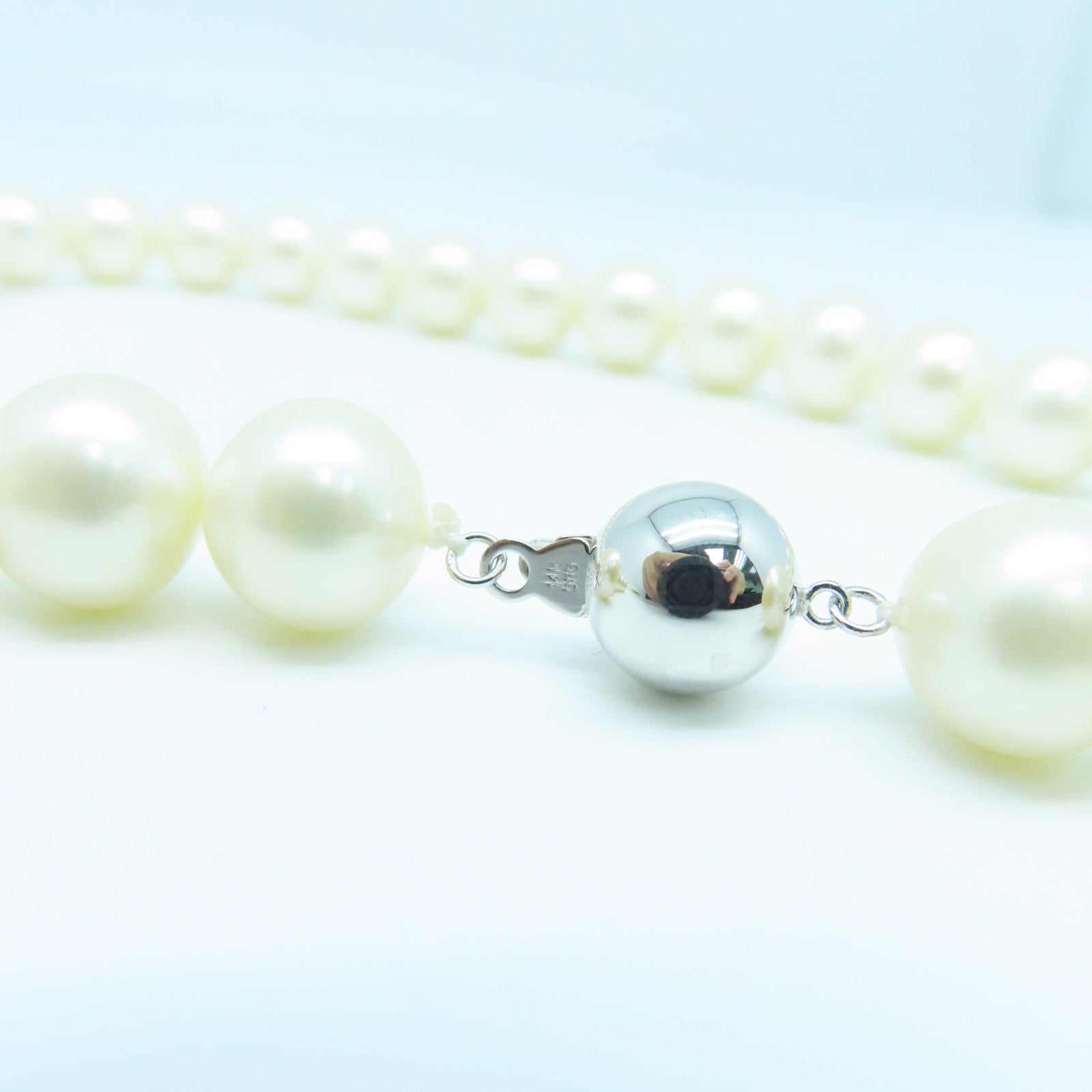 JEWELRY 14K White Gold Pearl 77.9g Pearl Necklace