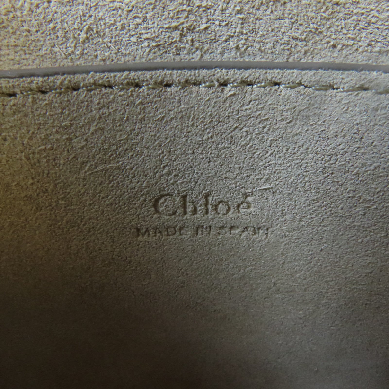 Chloe 牛皮皮革Shoulder Bag金扣肩背袋米色