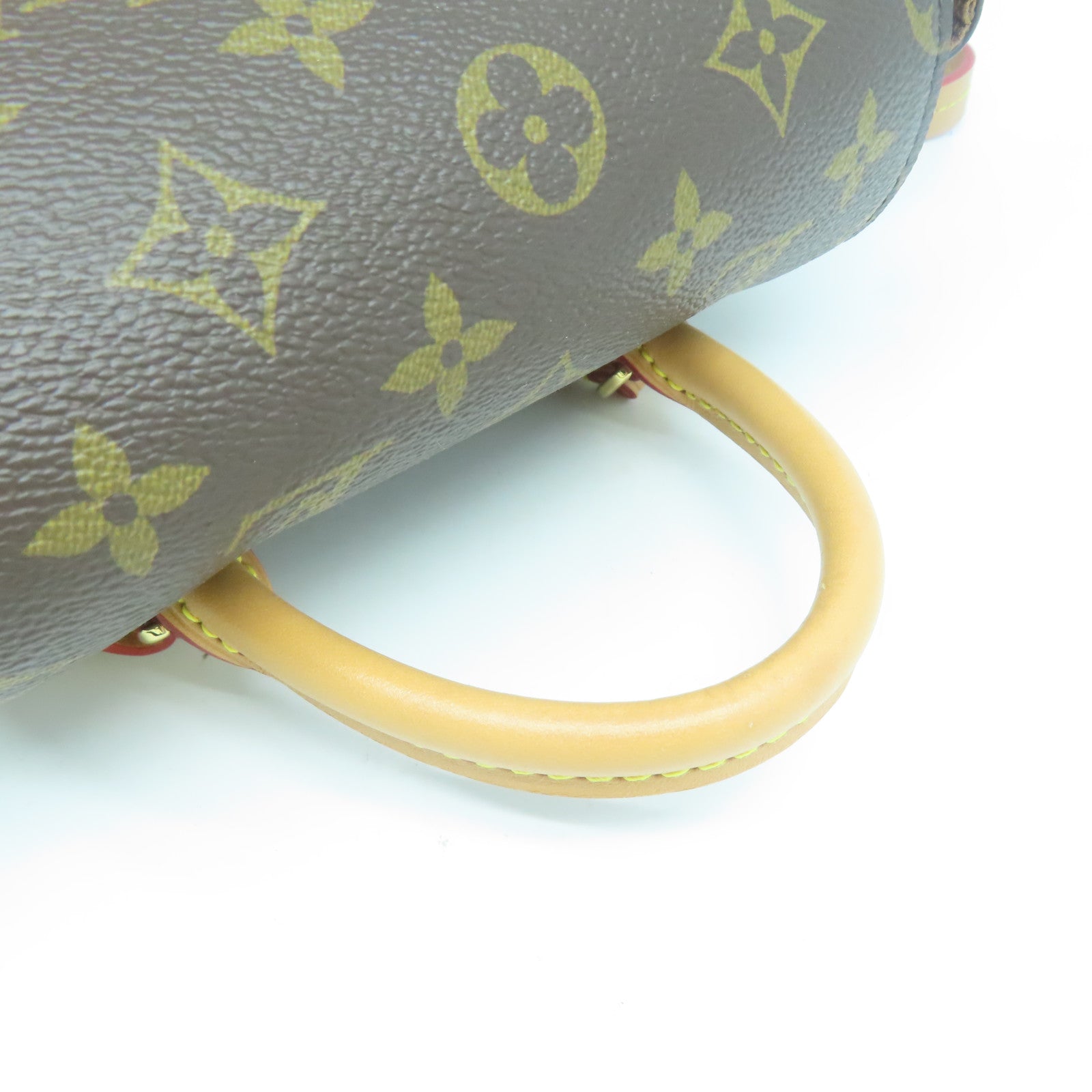 LOUIS VUITTON Monogram Montsouris PM金扣背包啡色