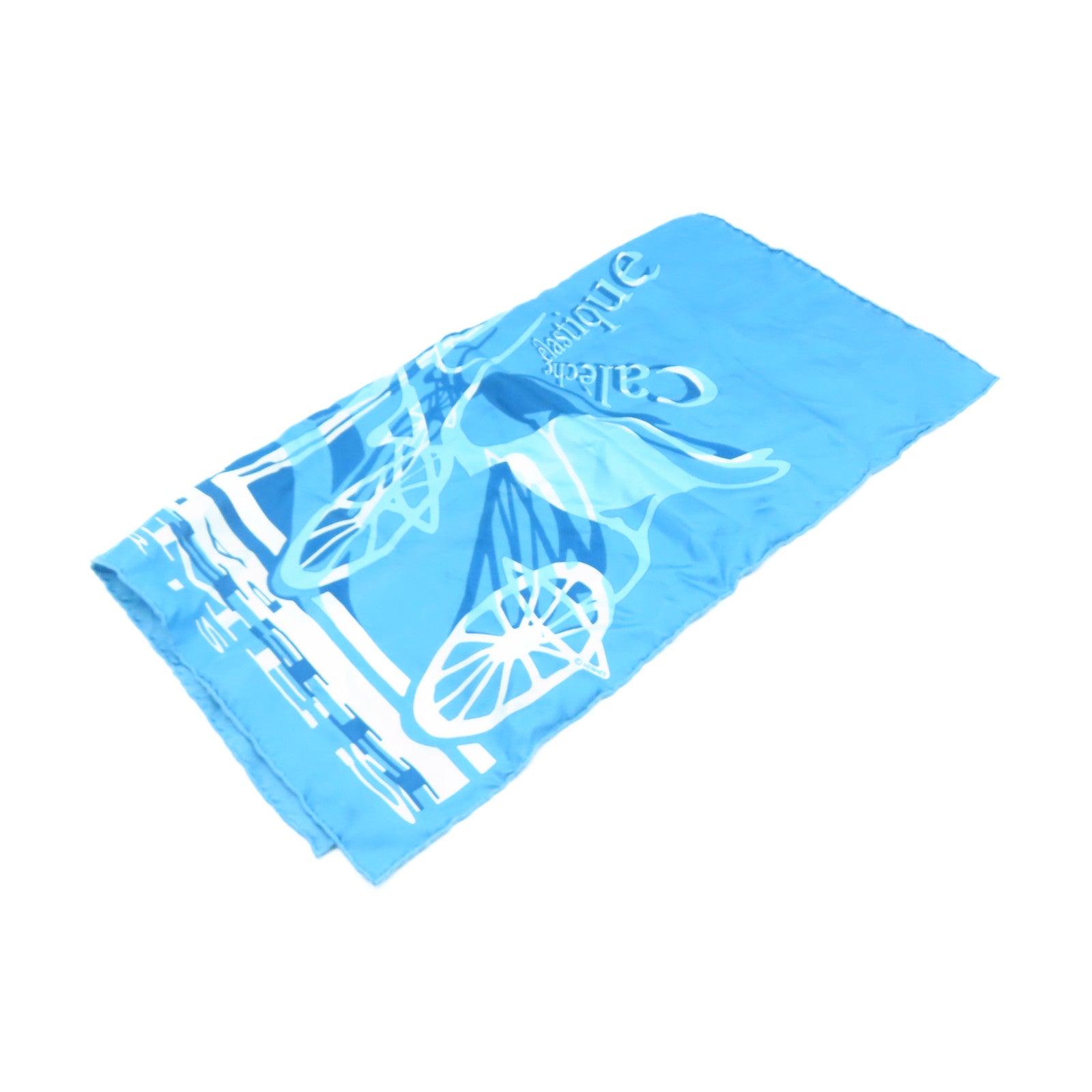 HERMES 絲質Scarf 45x45絲巾藍色