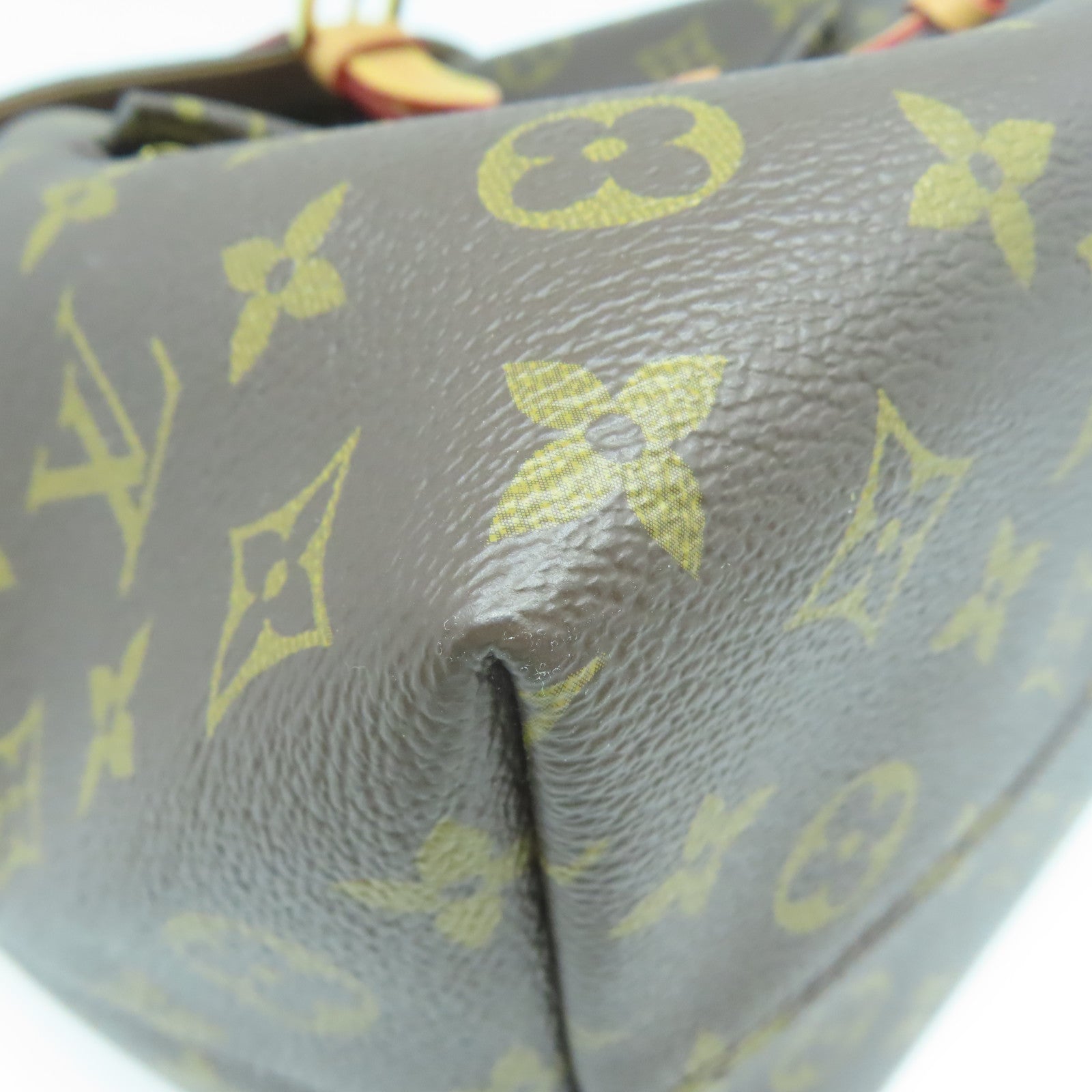 LOUIS VUITTON Monogram Montsouris PM金扣背包啡色