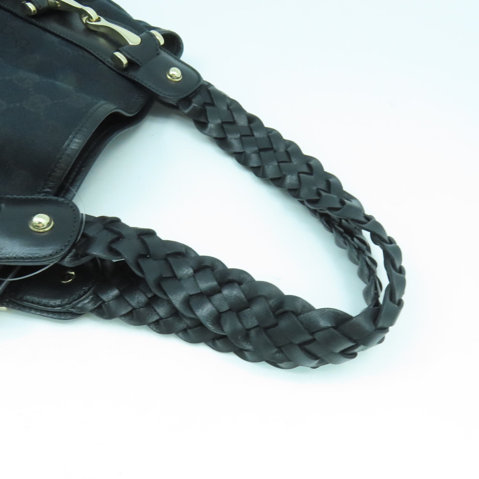 GUCCI 帆布Tote Bag金扣手挽袋黒色