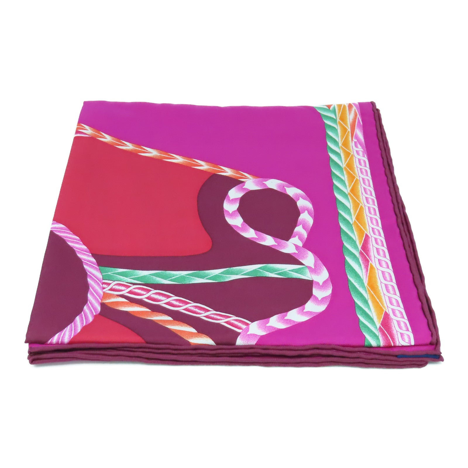 HERMES 絲質Scarf 90x90絲巾桃紅色