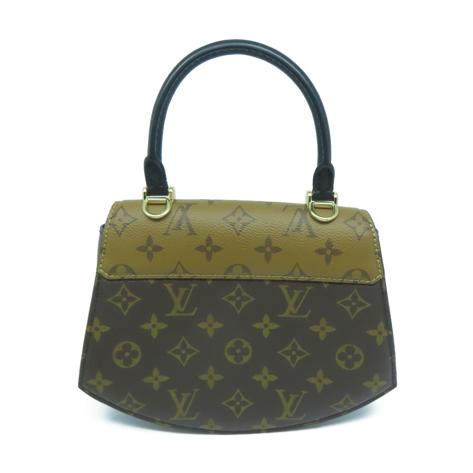 LOUIS VUITTON Monogram Reverse Tilsitt金扣手挽肩背兩用袋啡色