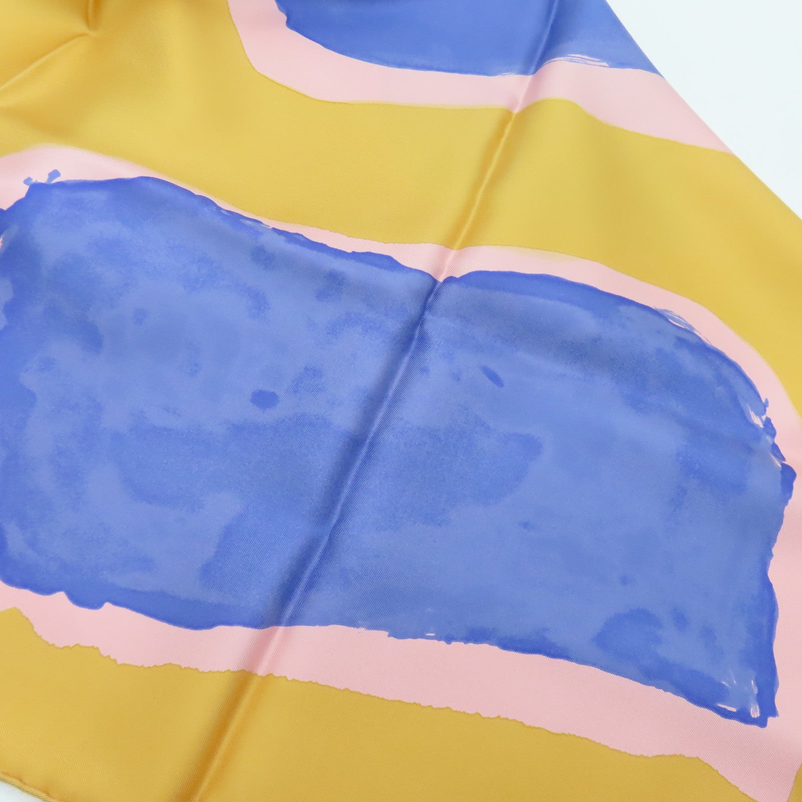 HERMES 【激減優惠】絲質Scarf 90x90絲巾黃色/紫色