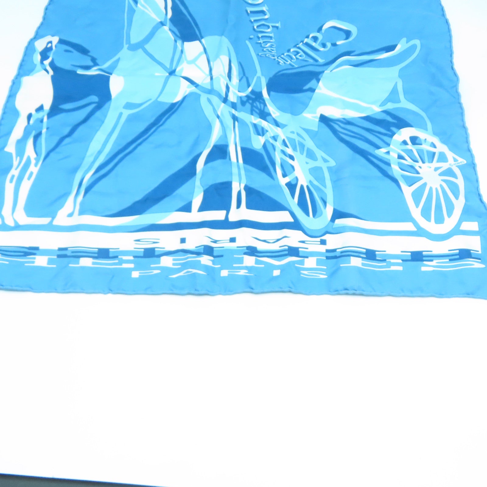 HERMES 絲質Scarf 45x45絲巾藍色
