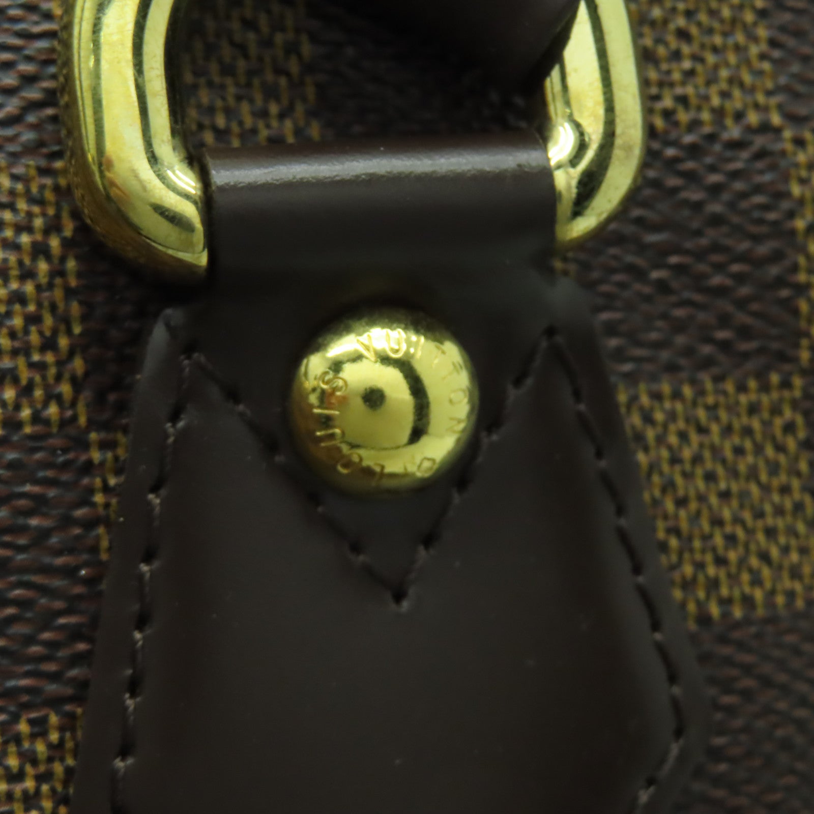 LOUIS VUITTON 【激減優惠】Damier Saleya MM金扣手挽袋啡色