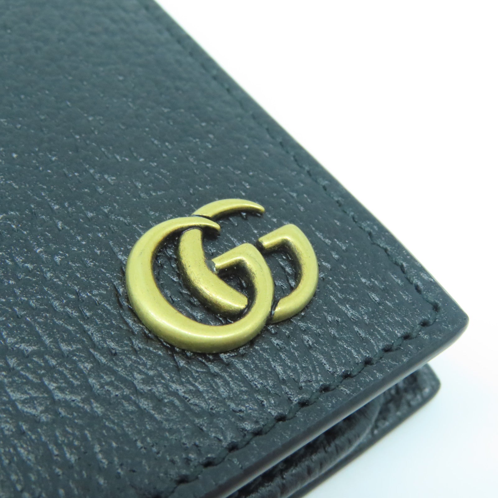 GUCCI 牛皮皮革Long Wallet金扣长钱包黑色