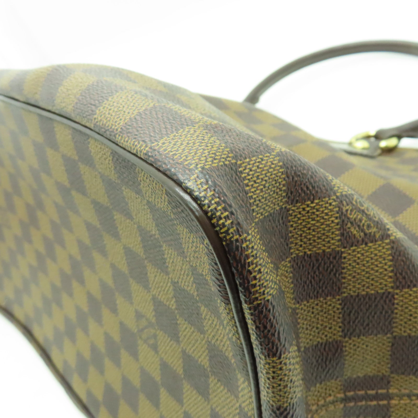 LOUIS VUITTON 【激減優惠】Damier Saleya MM金扣手挽袋啡色