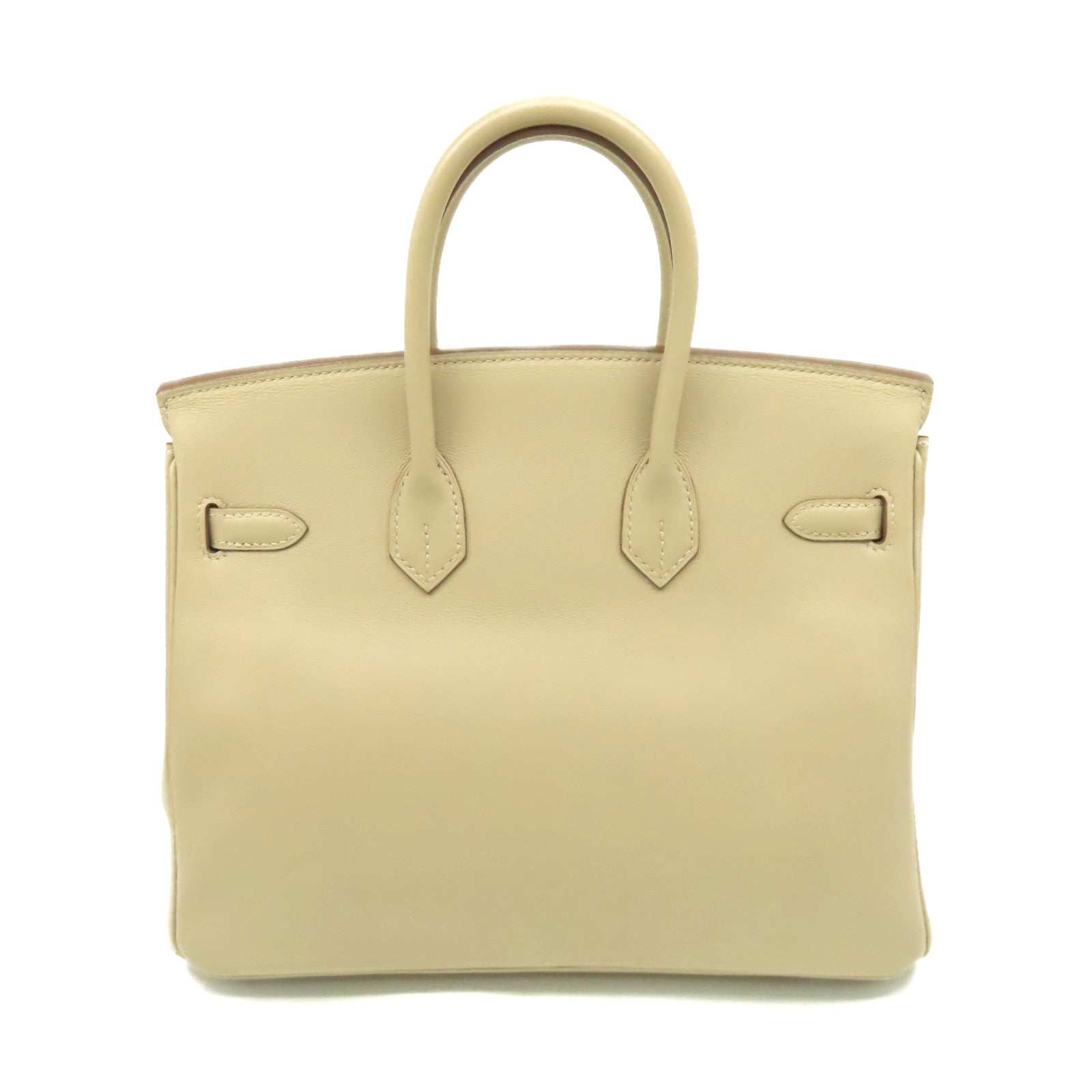 HERMES Swift皮革Birkin 25 Hand Bag銀扣手挽袋Argile鑽石灰色