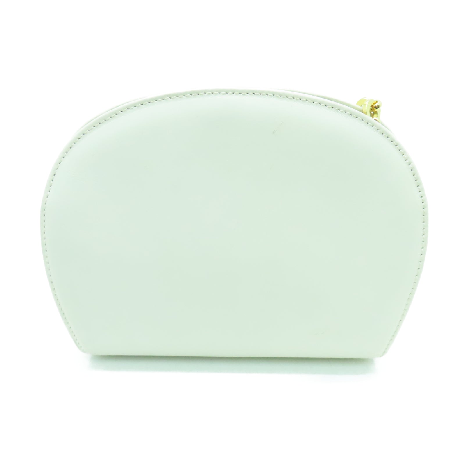 Salvatore Ferragamo 牛皮皮革Shoulder Bag金扣鏈帶肩背袋白色