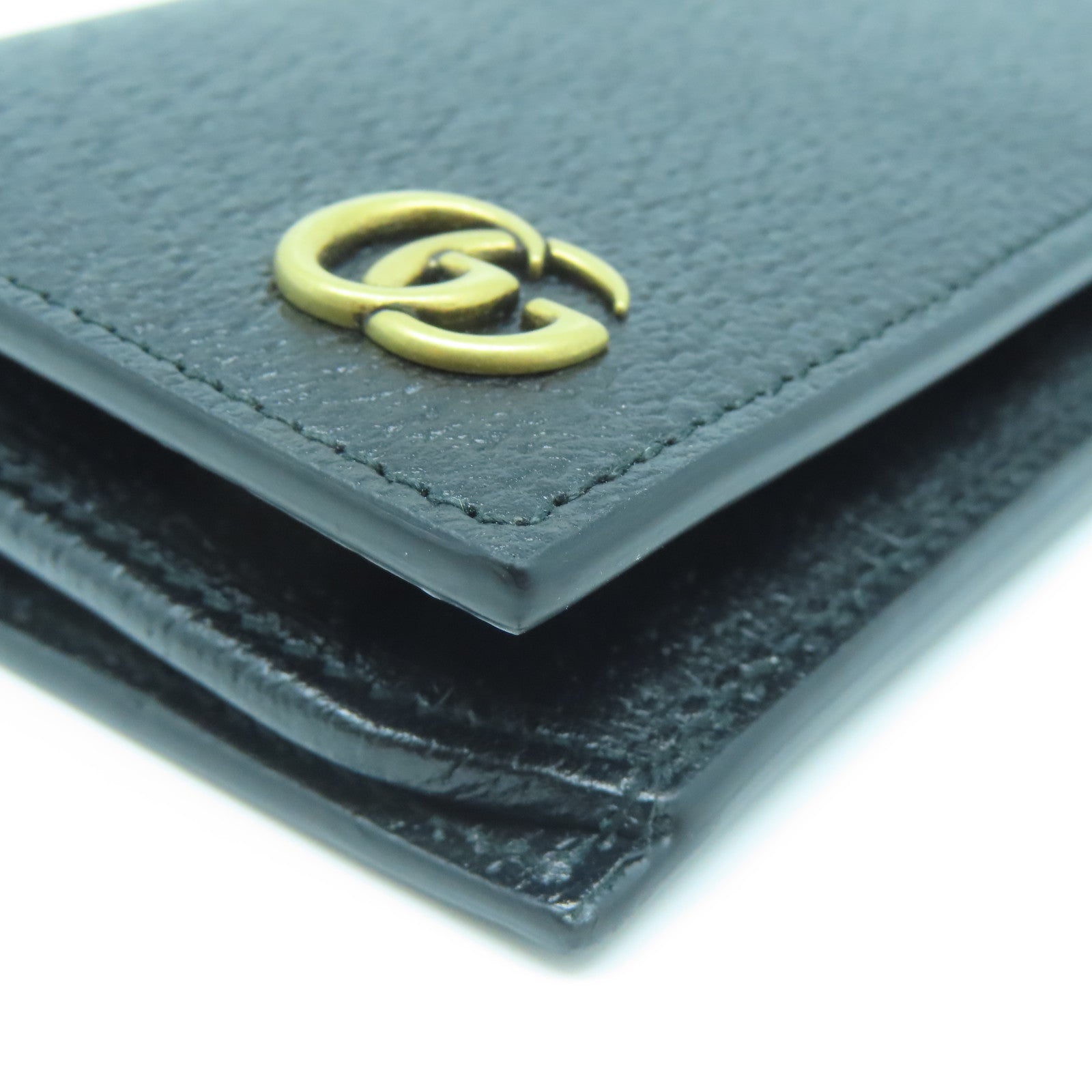 GUCCI 牛皮皮革Long Wallet金扣长钱包黑色