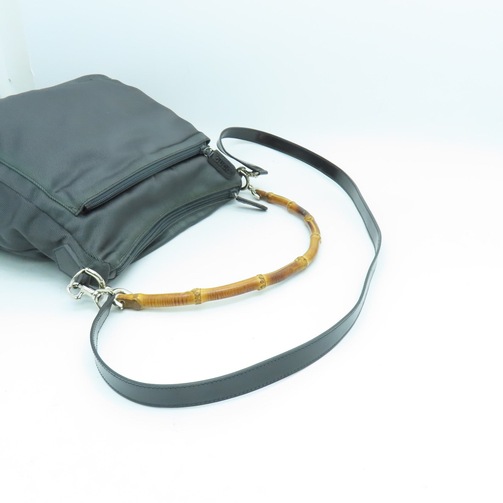 GUCCI 尼龙Shoulder Bag银扣手挽肩背两用袋