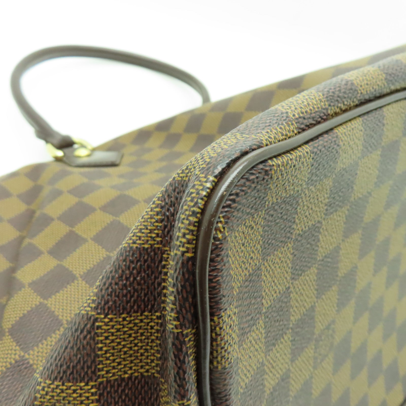 LOUIS VUITTON 【激減優惠】Damier Saleya MM金扣手挽袋啡色