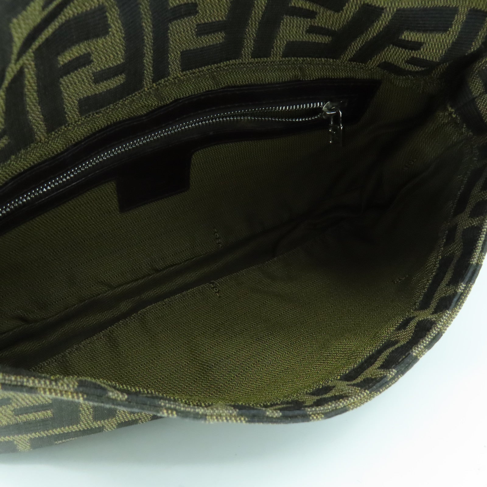 FENDI 帆布Hand Bag銀扣手挽袋啡色