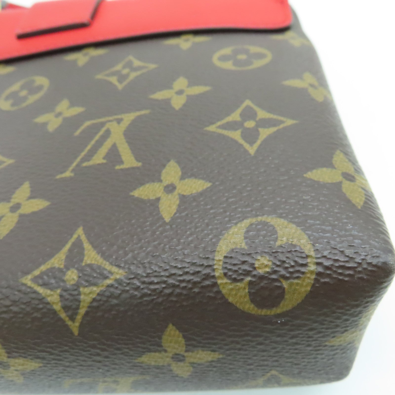 LOUIS VUITTON Monogram Locky BB 2 way  Shoulder Bag金扣兩用手挽肩背袋紅色
