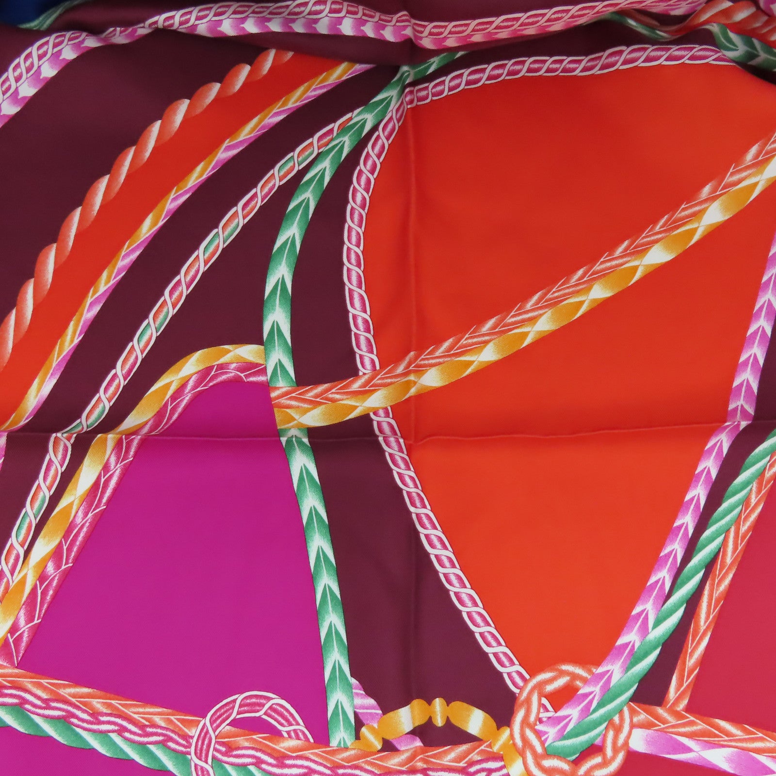 HERMES 絲質Scarf 90x90絲巾桃紅色