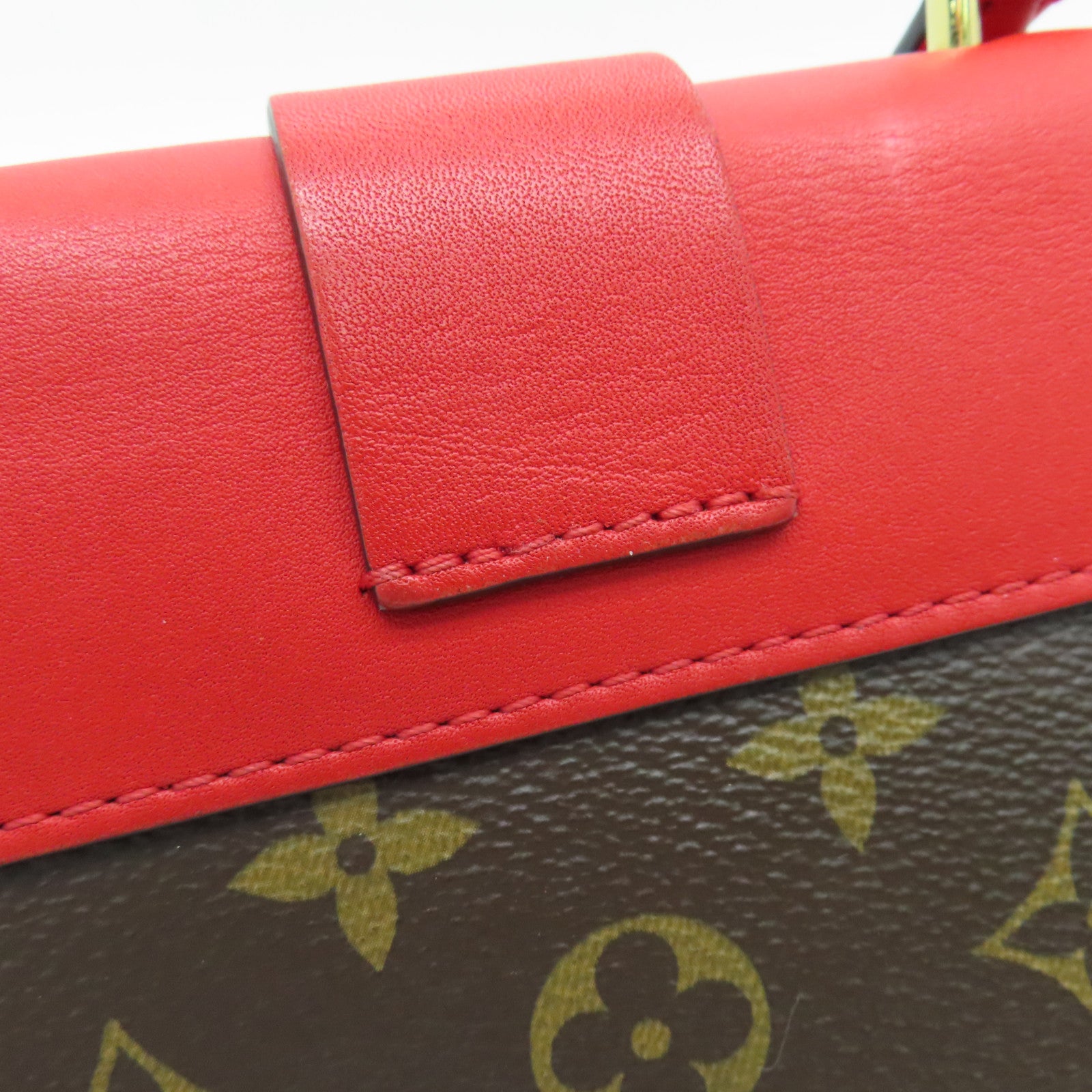 LOUIS VUITTON Monogram Locky BB 2 way  Shoulder Bag金扣兩用手挽肩背袋紅色