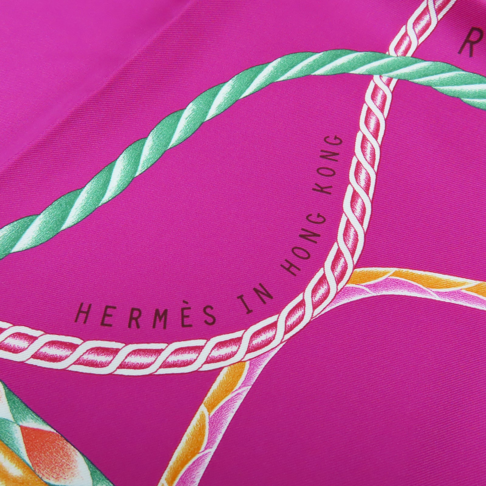 HERMES 絲質Scarf 90x90絲巾桃紅色
