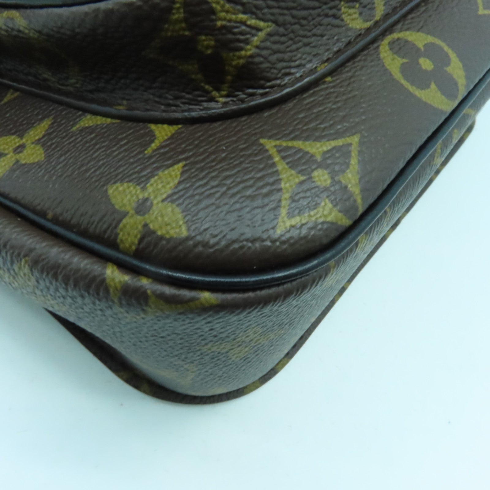 LOUIS VUITTON Monogram Passy金扣鏈帶肩背袋啡色
