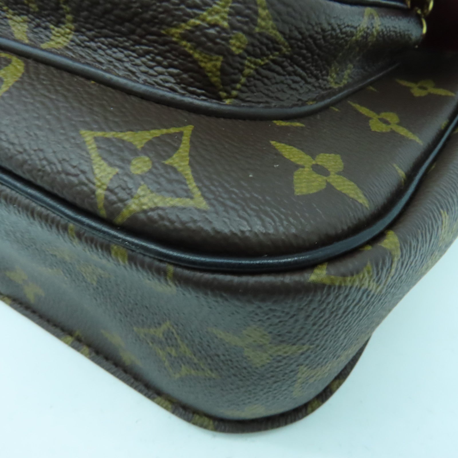 LOUIS VUITTON Monogram Passy金扣鏈帶肩背袋啡色