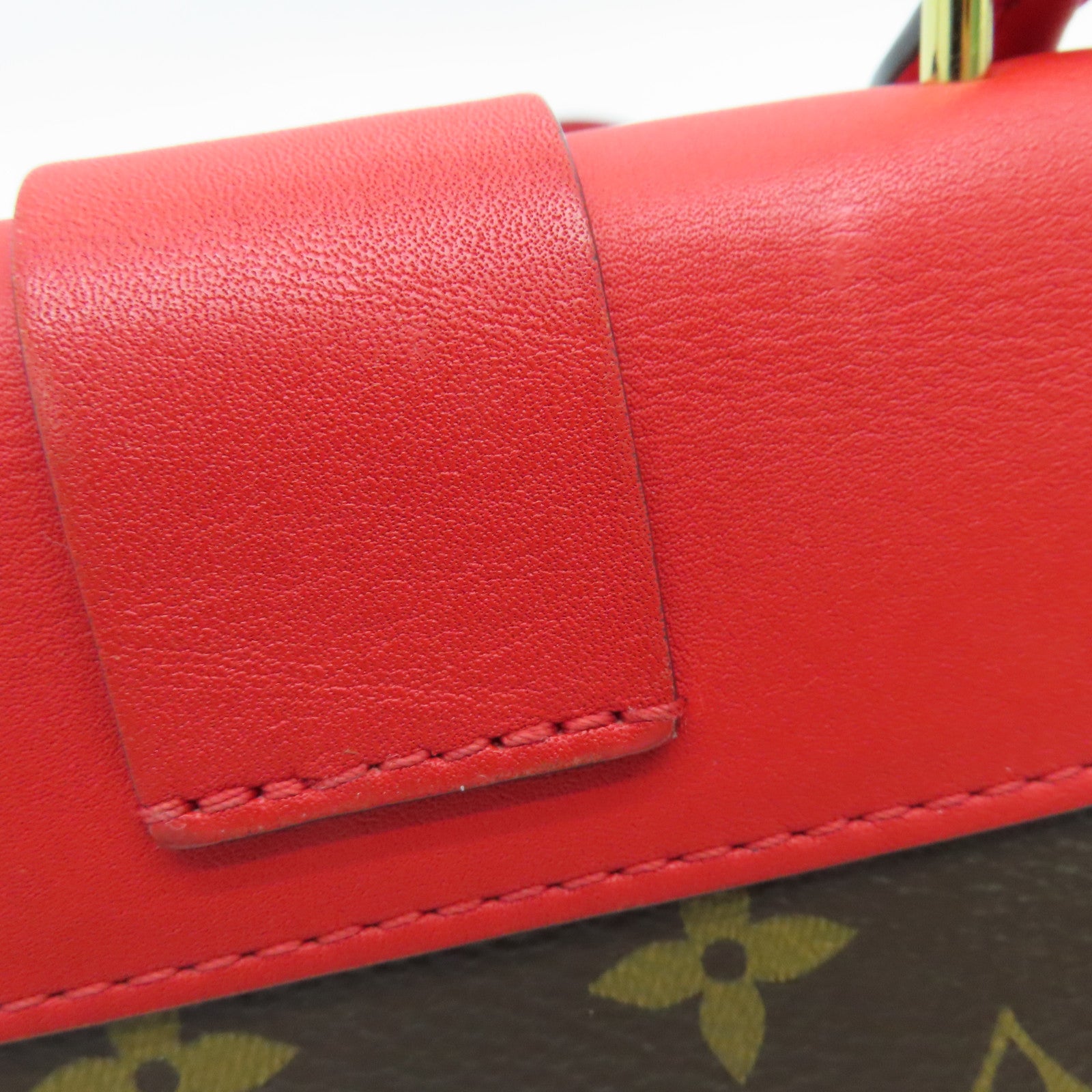 LOUIS VUITTON Monogram Locky BB 2 way  Shoulder Bag金扣兩用手挽肩背袋紅色