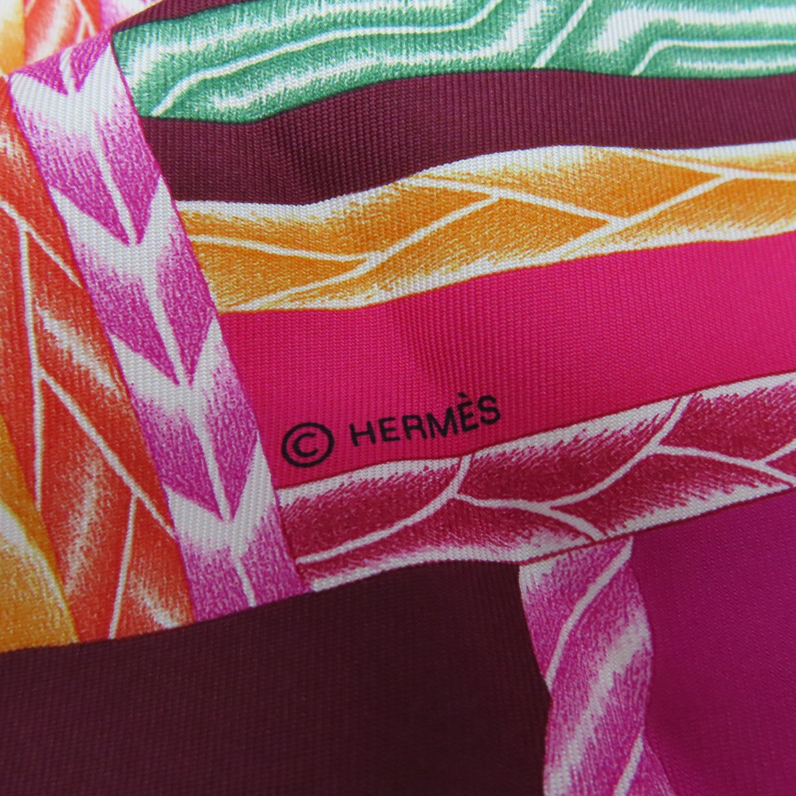 HERMES 絲質Scarf 90x90絲巾桃紅色