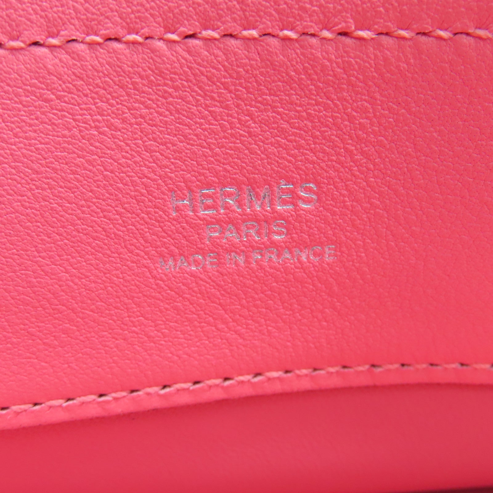 HERMES Swift皮革Aline銀扣肩背袋新杜鵑桃色