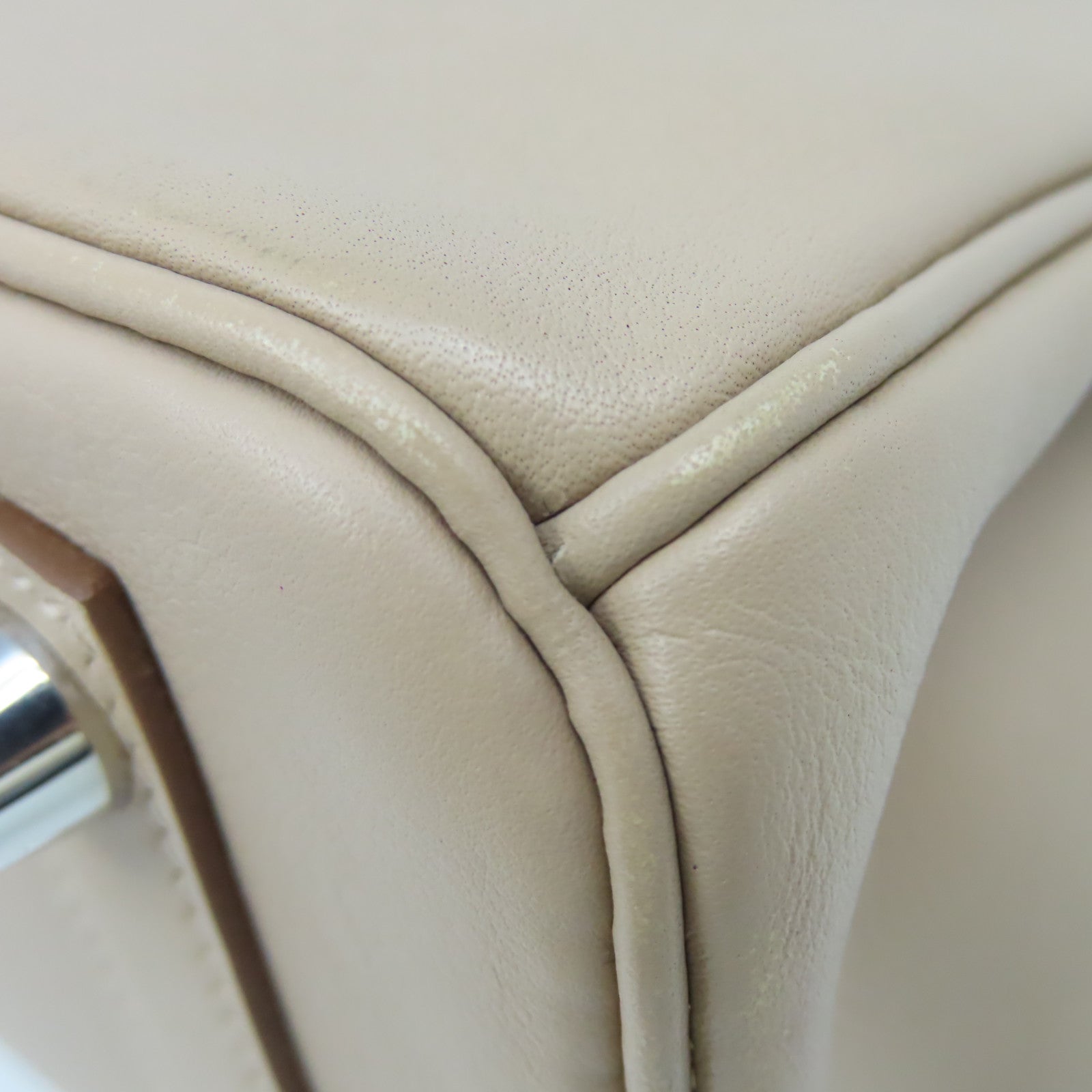HERMES Swift皮革Birkin 25 Hand Bag銀扣手挽袋Argile鑽石灰色