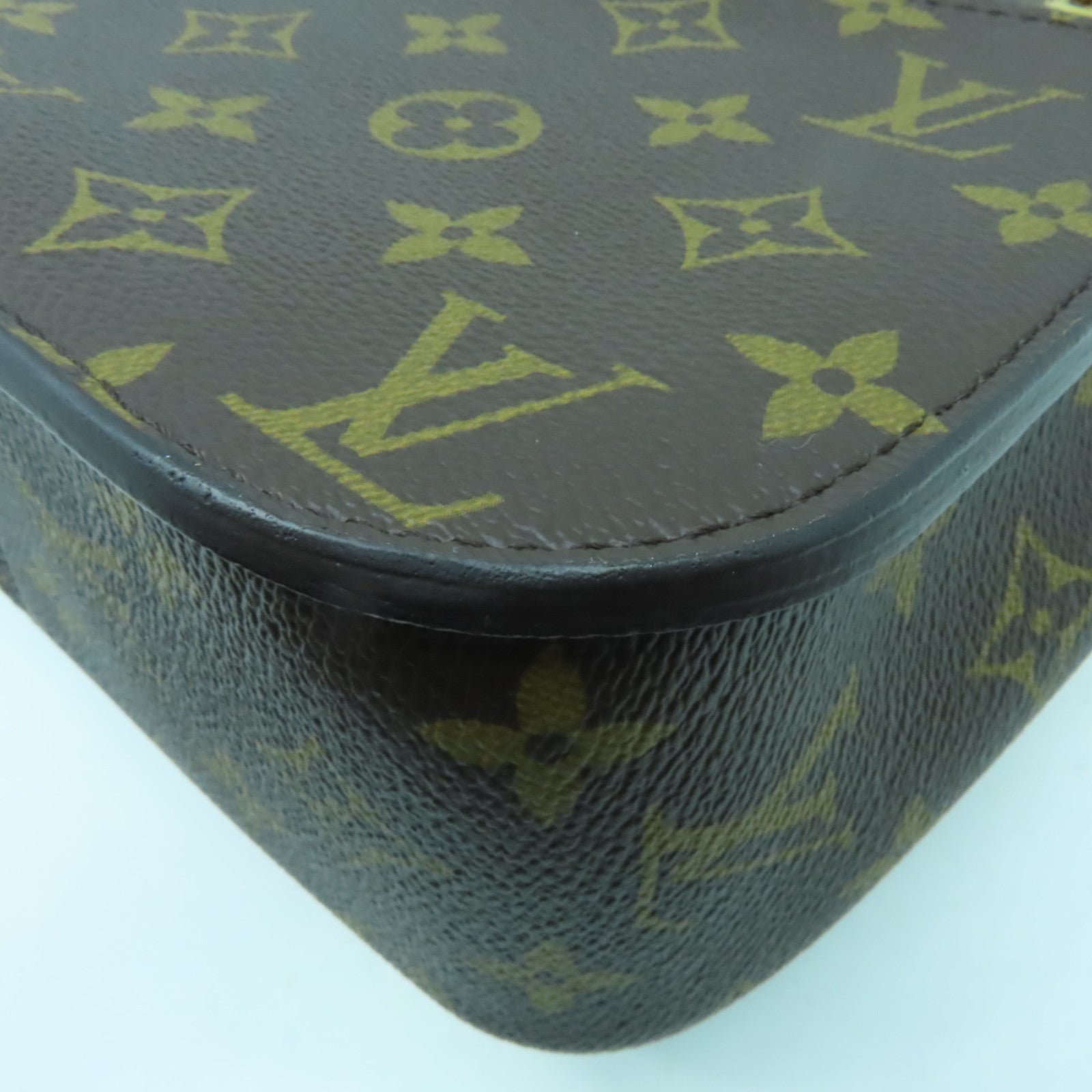 LOUIS VUITTON Monogram Passy金扣鏈帶肩背袋啡色