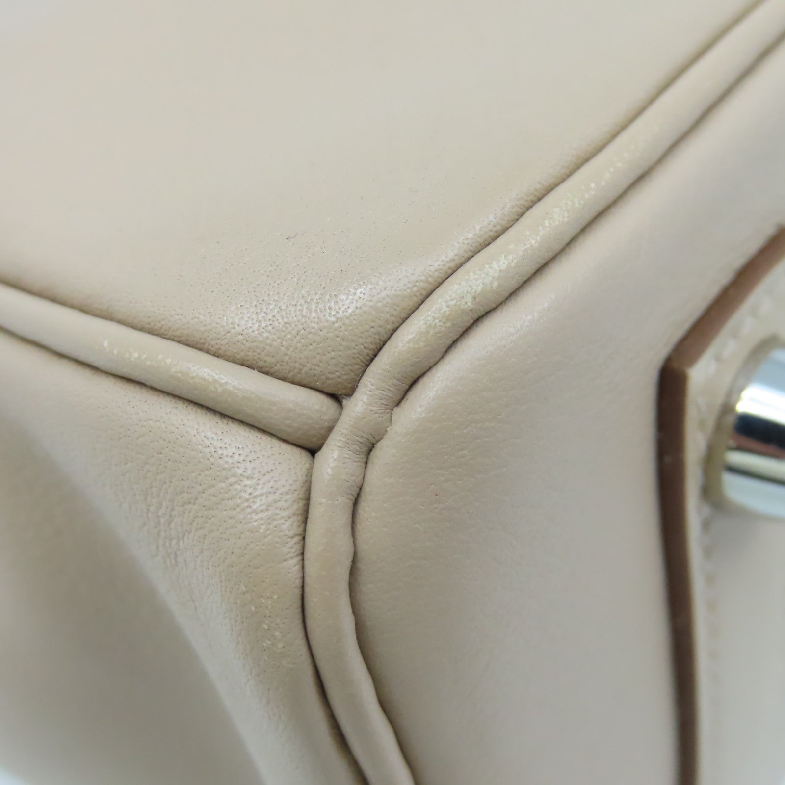 HERMES Swift皮革Birkin 25 Hand Bag銀扣手挽袋Argile鑽石灰色