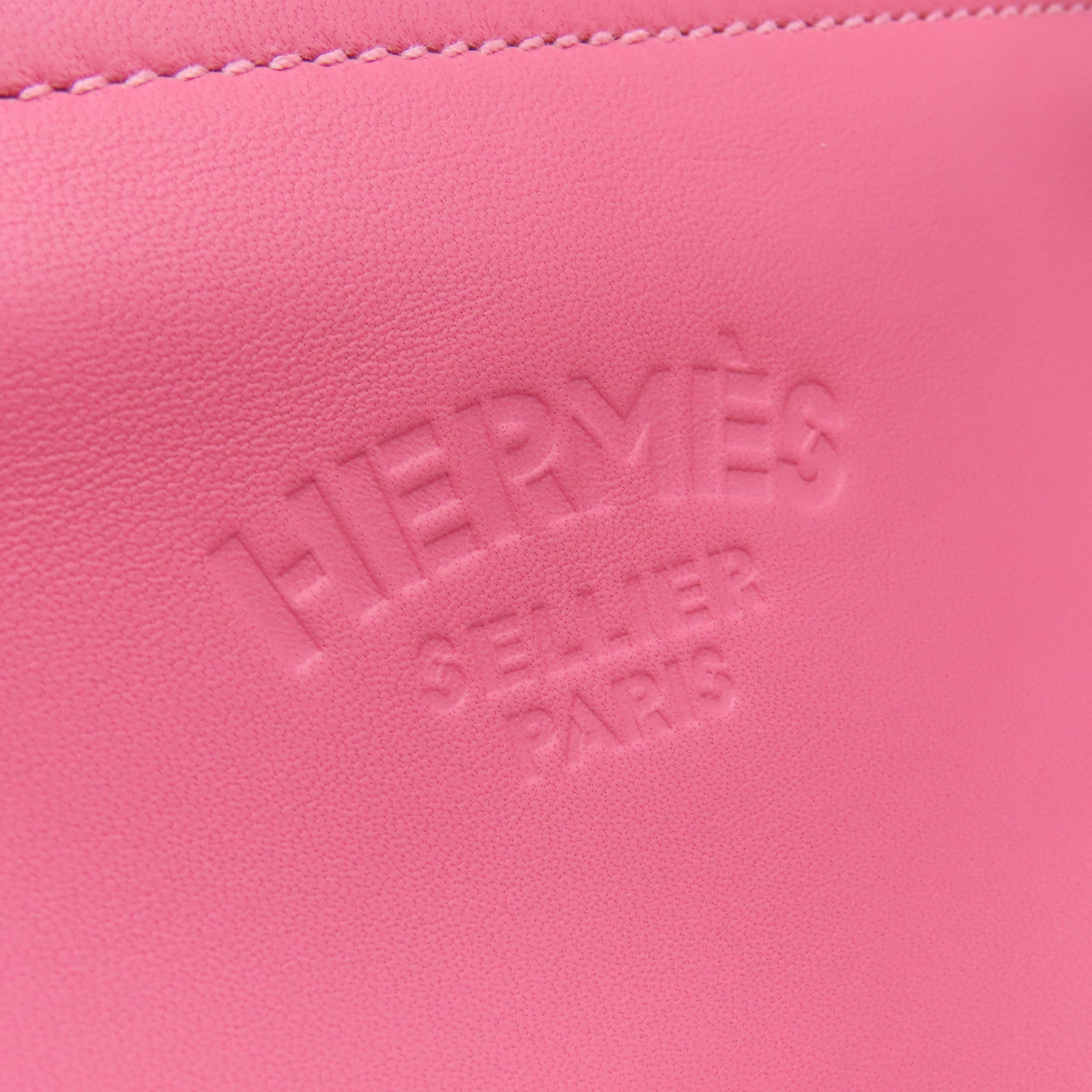 HERMES Swift皮革Aline銀扣肩背袋新杜鵑桃色