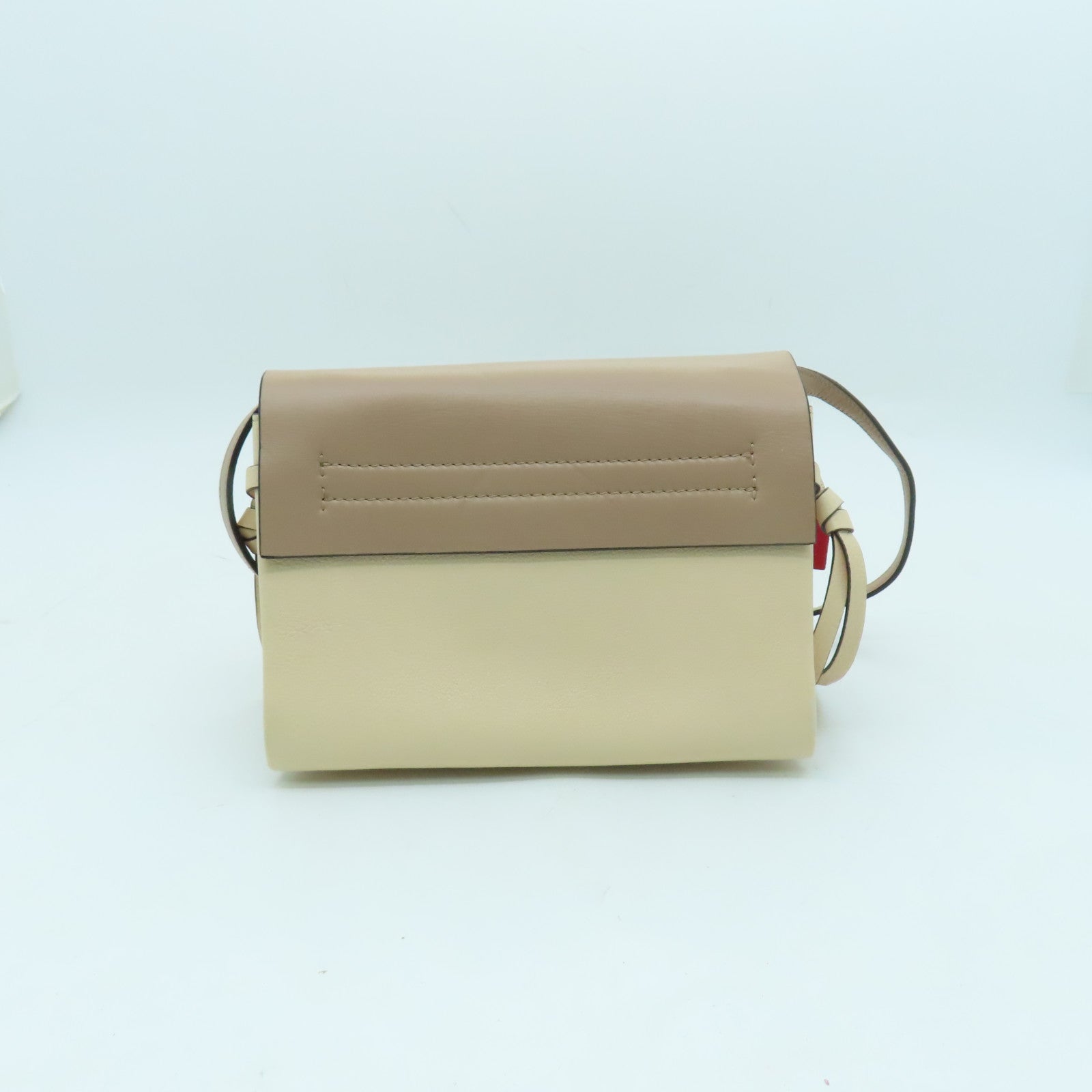 Valentino 【激減優惠】牛皮皮革Shoulder Bag金扣肩背袋淺褐色/紅色/黑色