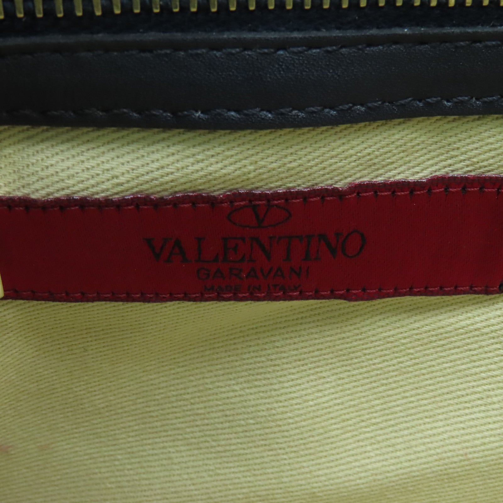 Valentino 蛇皮皮革Handbag金扣手挽袋藍色/黒色