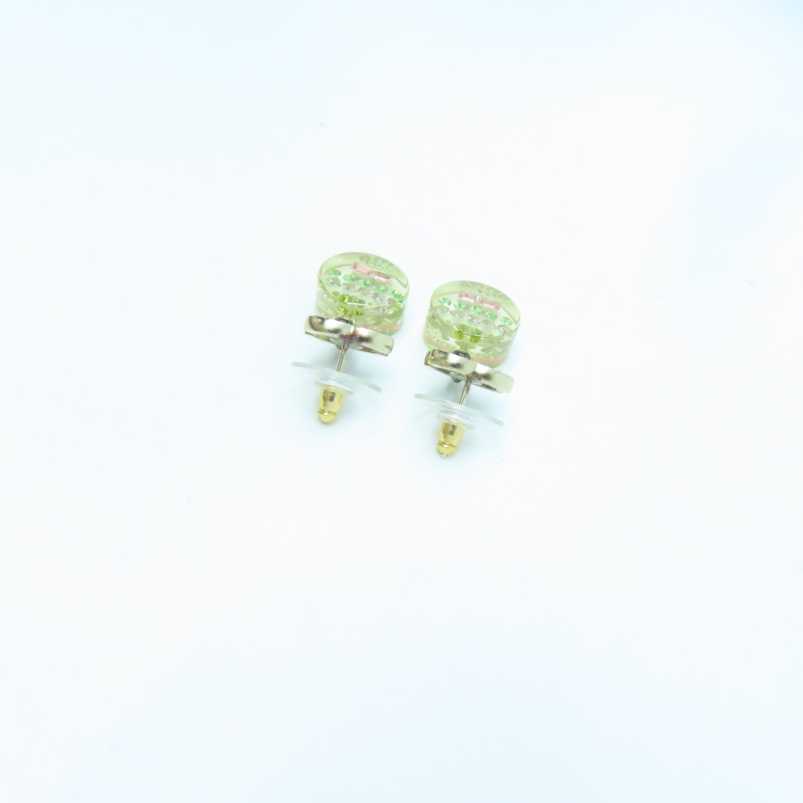 CHANEL 金屬Earrings耳環金色/綠色