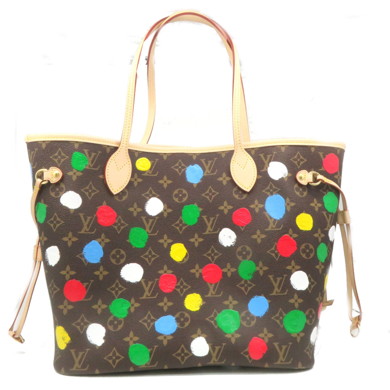 LOUIS VUITTON Monogram LV X YK Neverfull MM Tote Bag Brown/Color