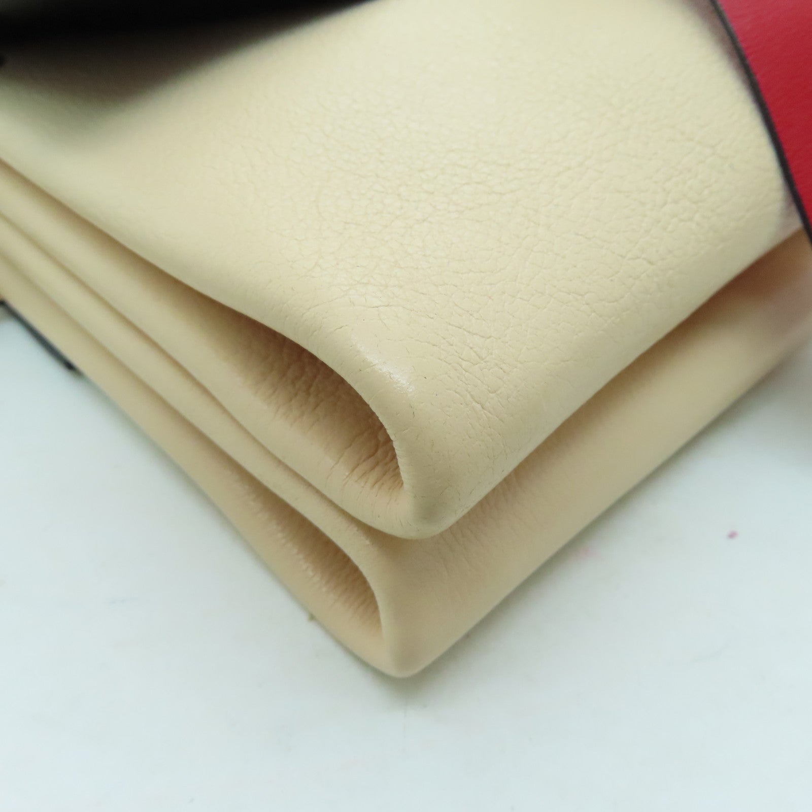 Valentino 【激減優惠】牛皮皮革Shoulder Bag金扣肩背袋淺褐色/紅色/黑色
