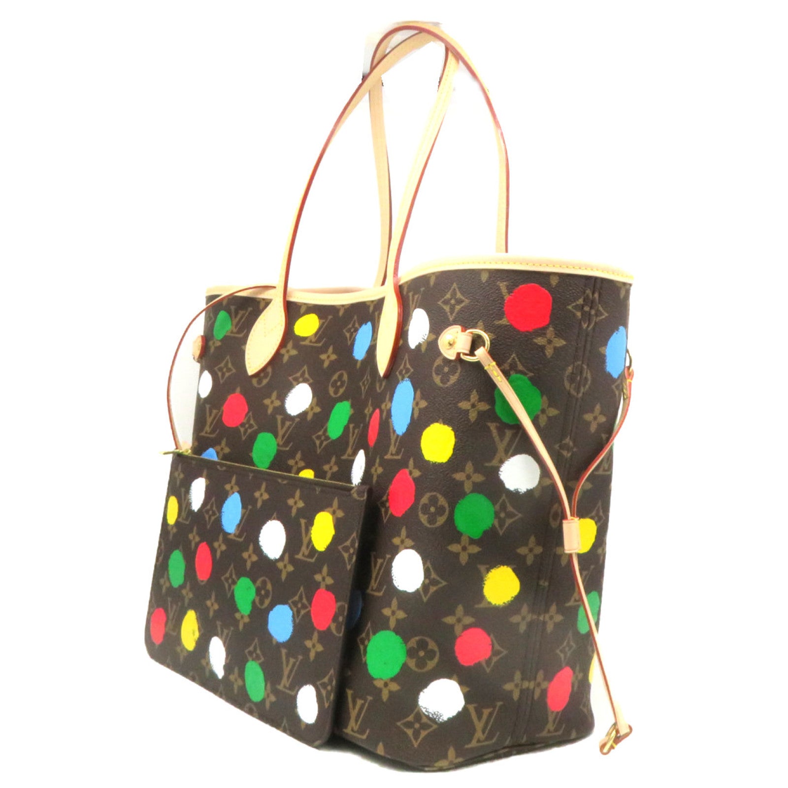 LOUIS VUITTON Monogram LV X YK Neverfull MM Tote Bag Brown/Color