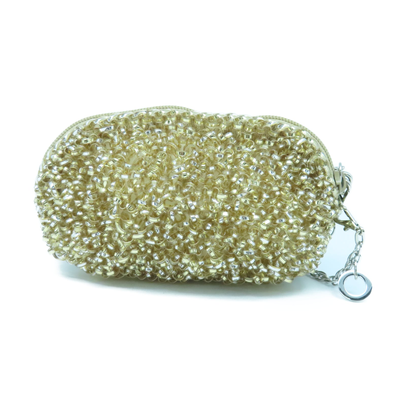ANTEPRIMA PVC Chain Shoulder銀扣鏈帶肩背袋金色