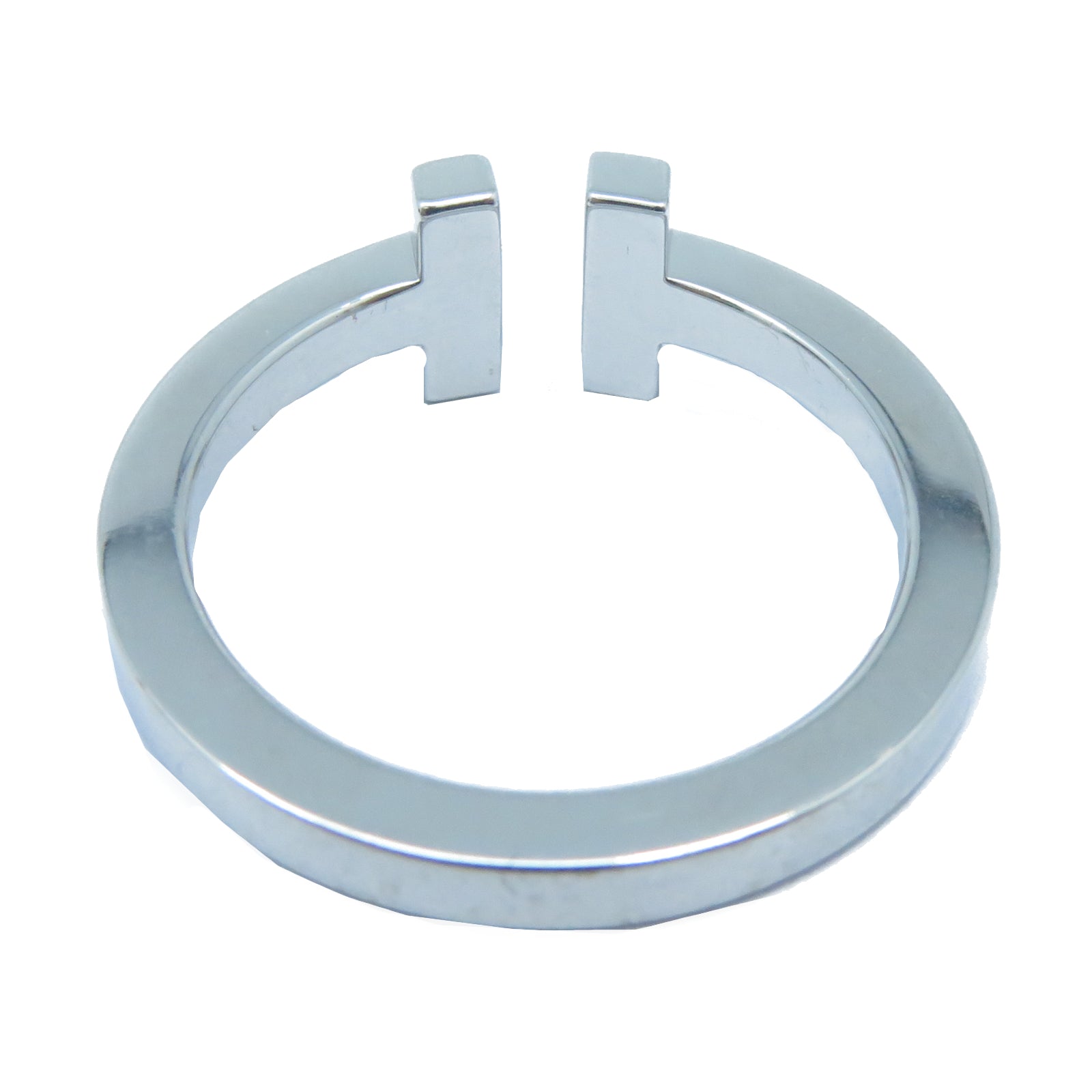 TIFFANY＆CO 18K白金T Ring戒指US#8.5
