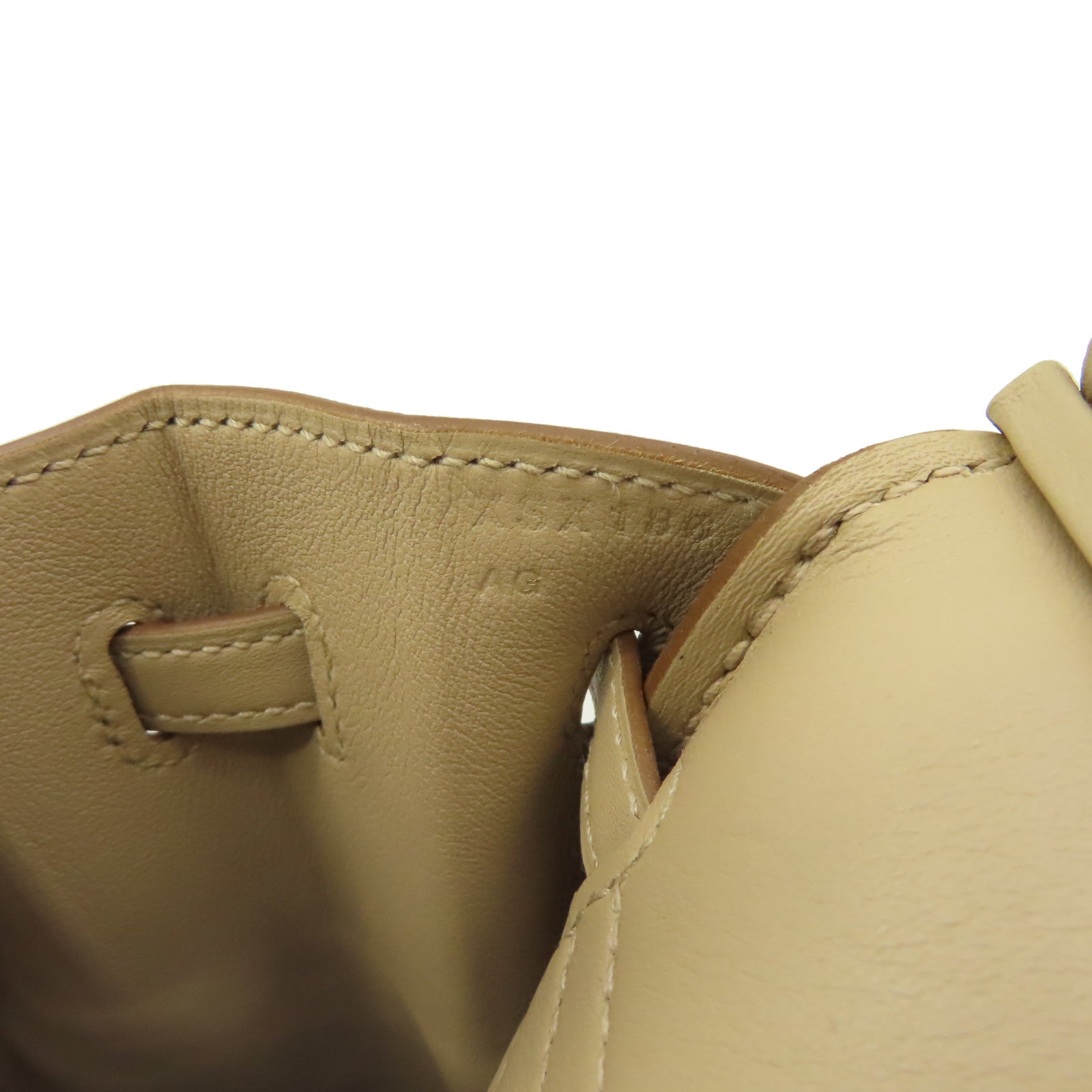 HERMES Swift皮革Birkin 25 Hand Bag銀扣手挽袋Argile鑽石灰色