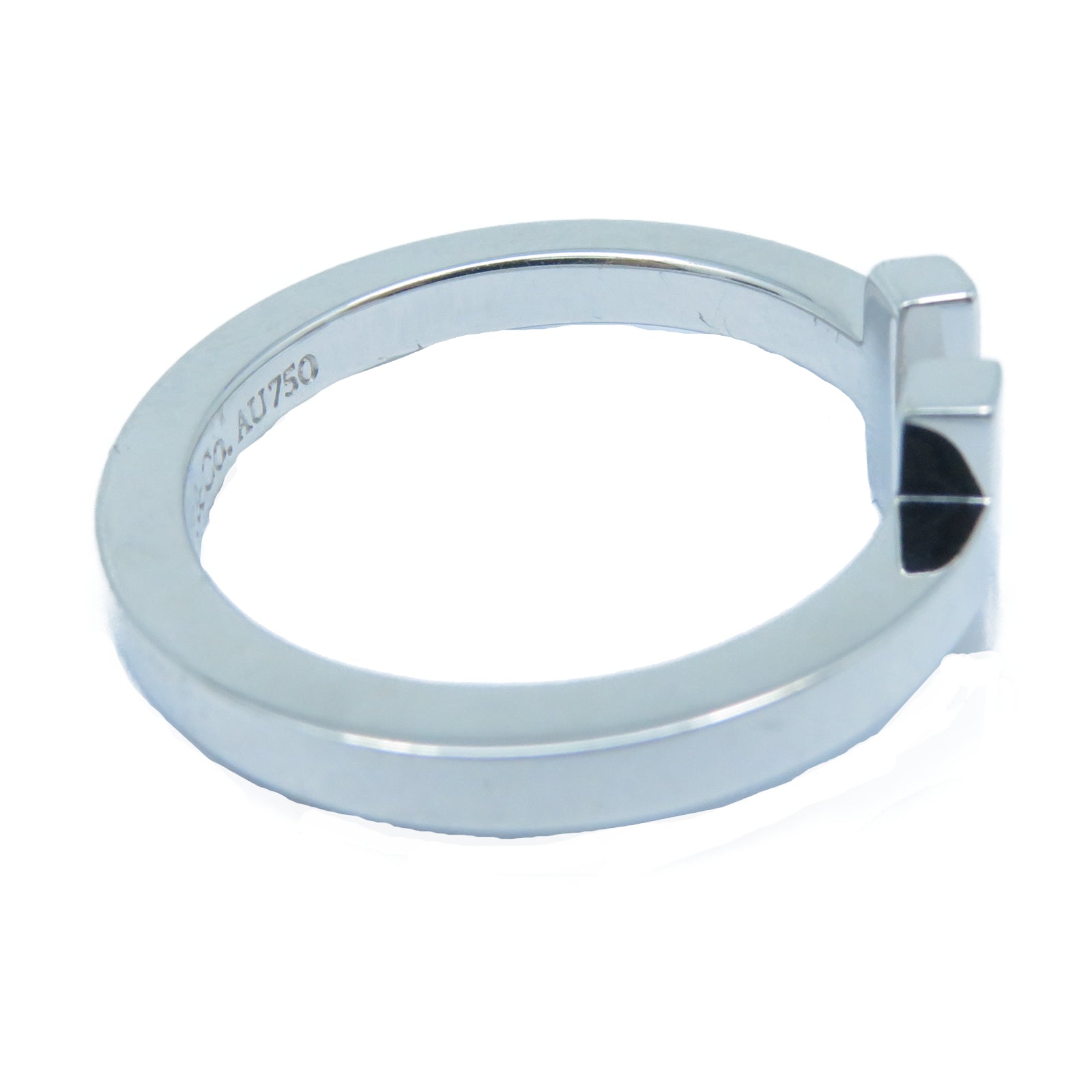 TIFFANY＆CO 18K白金T Ring戒指US#8.5