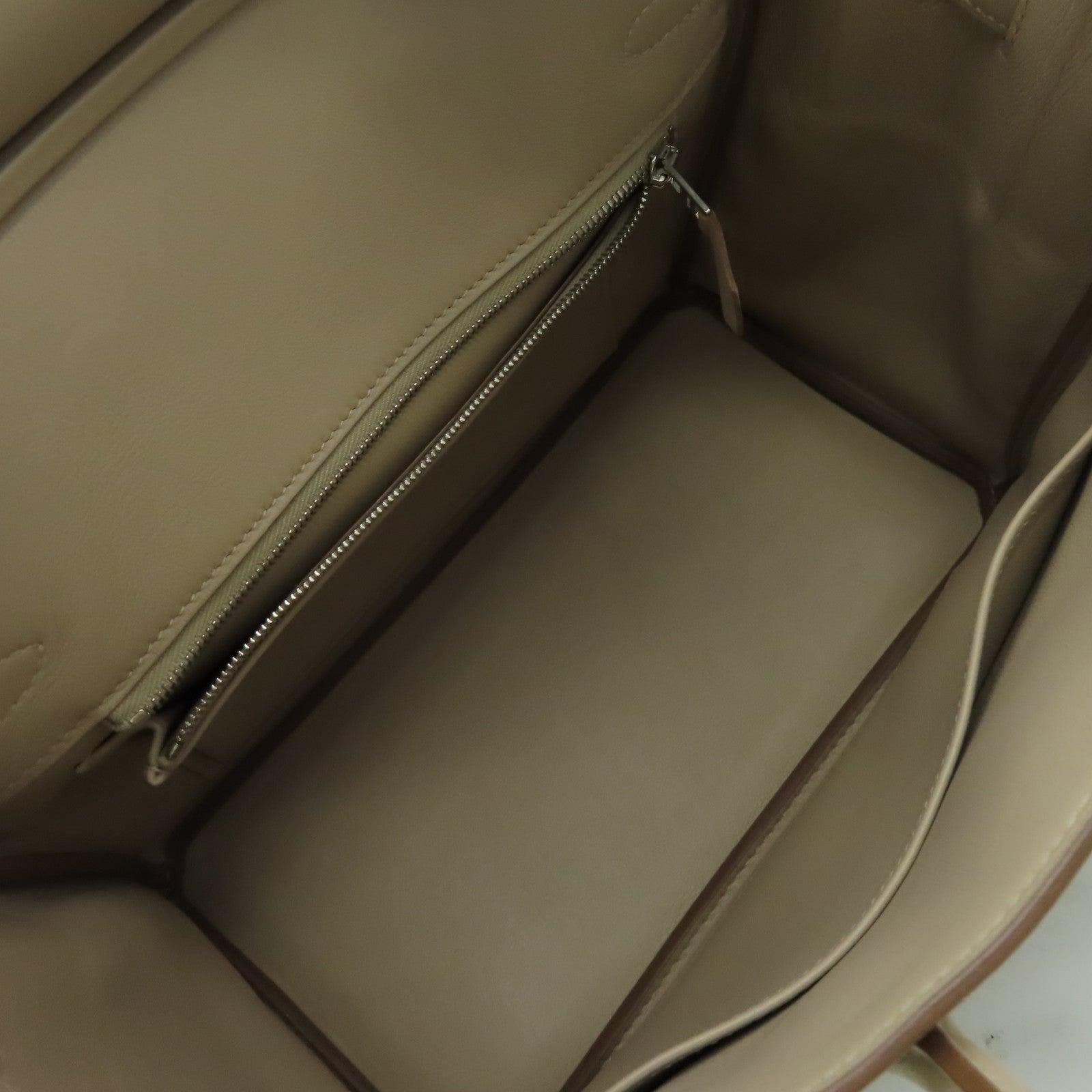 HERMES Swift皮革Birkin 25 Hand Bag銀扣手挽袋Argile鑽石灰色