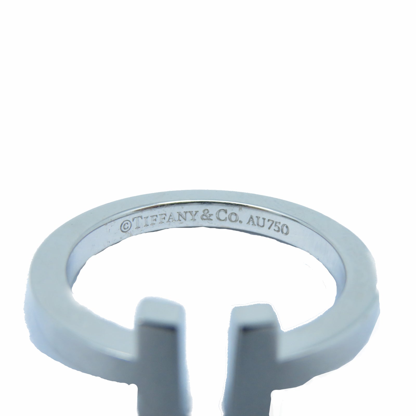 TIFFANY＆CO 18K白金T Ring戒指US#8.5