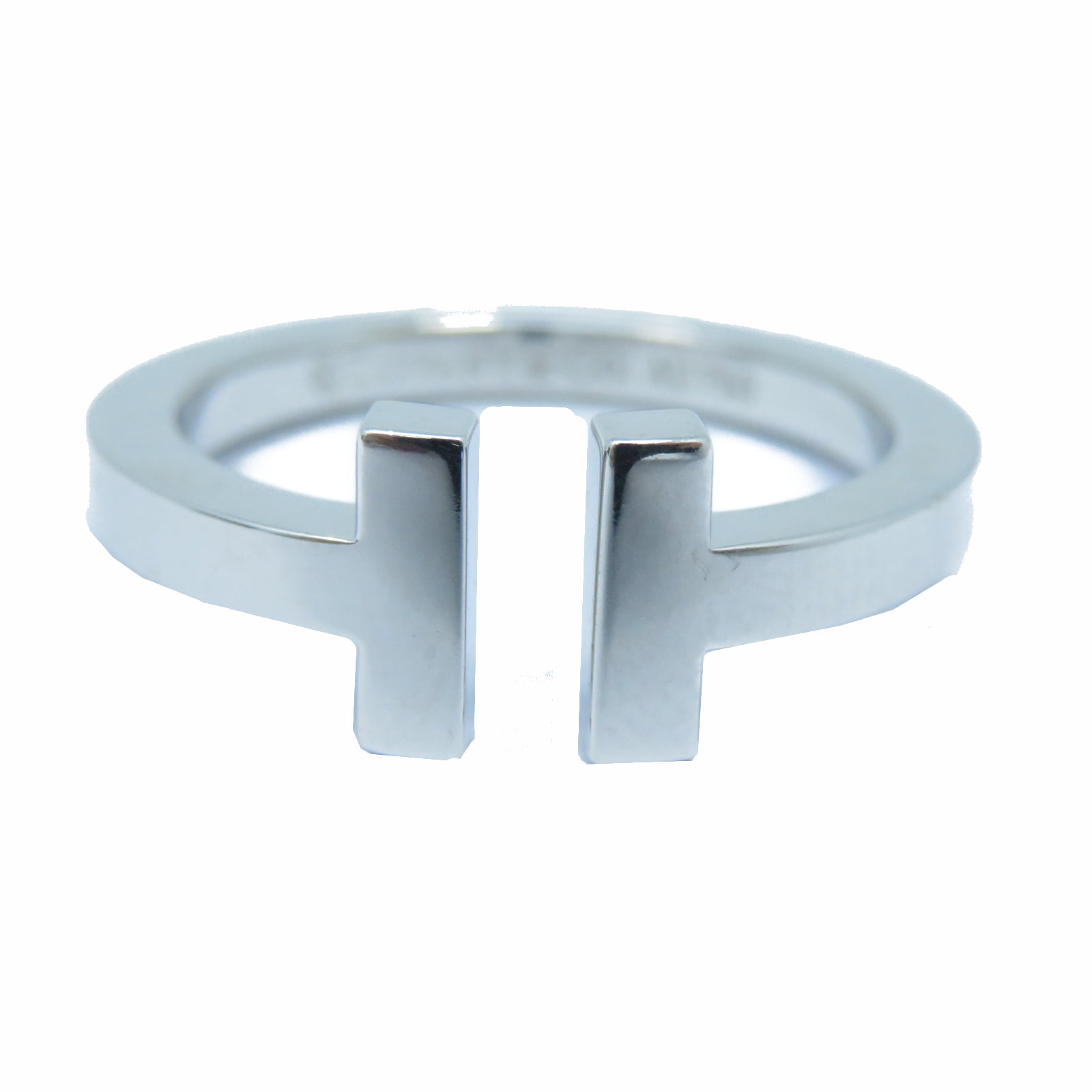 TIFFANY＆CO 18K白金T Ring戒指US#8.5